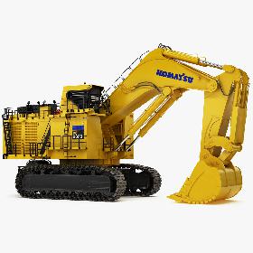 Mining Excavator Komatsu PC8000-6 Backhoe Rigged 3D